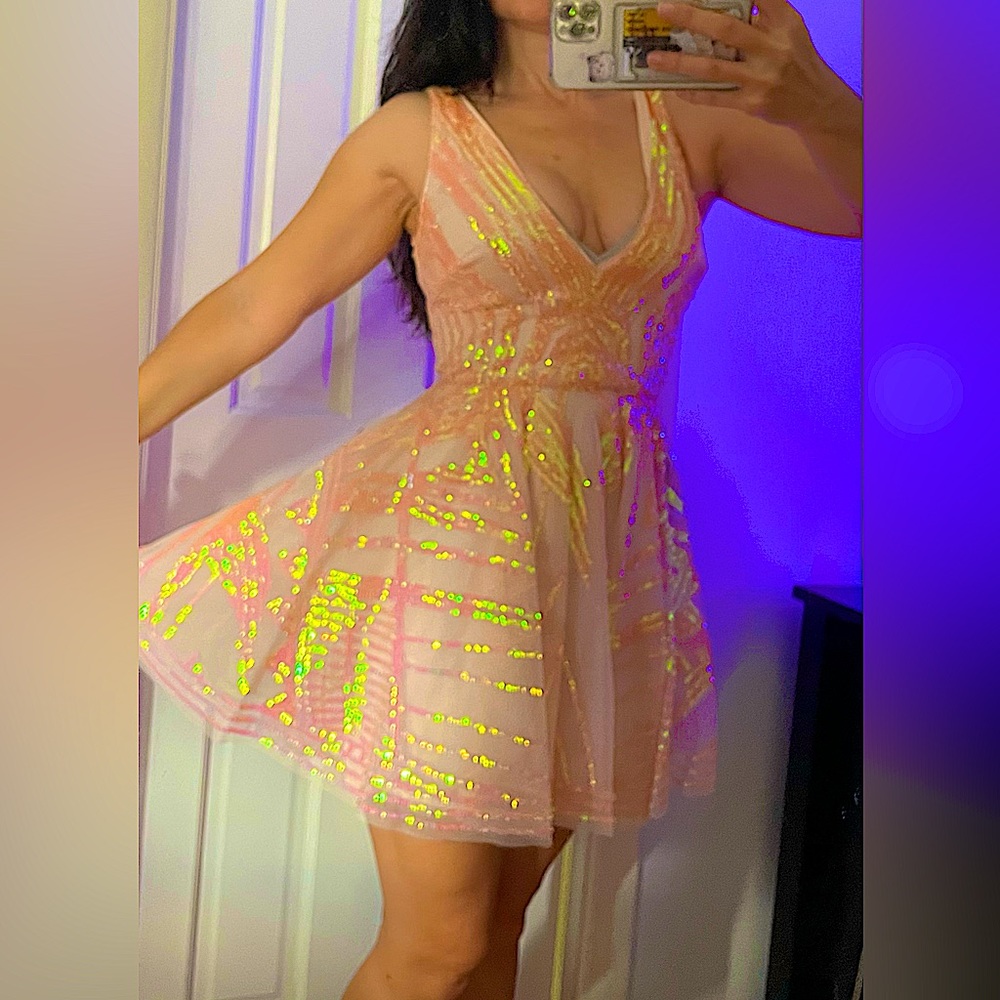 Vintage Bebe sequin mini dress